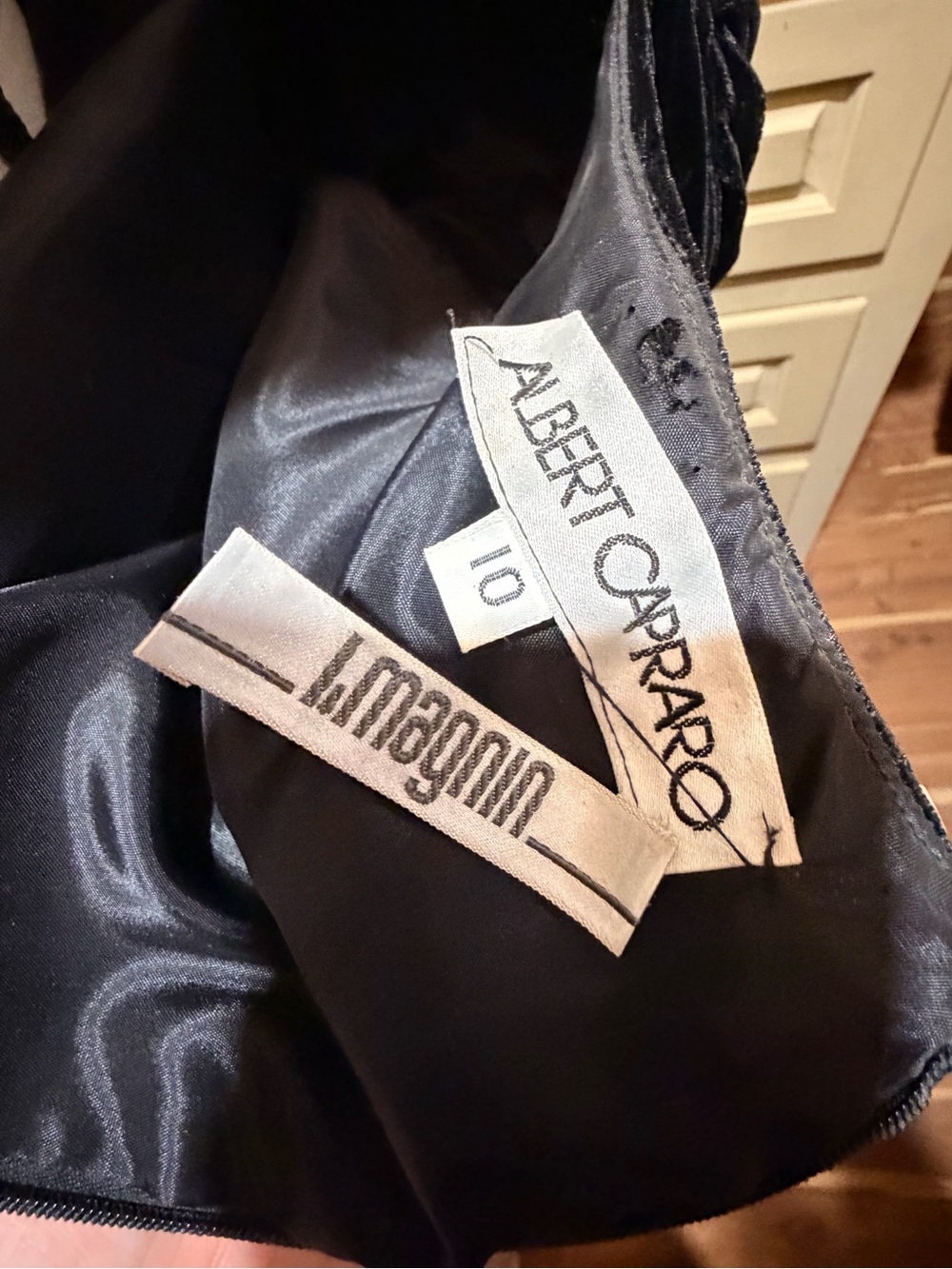 Vintage Albert Capraro I. Magnin Luxury Designer Dress 10 - Picture 4 of 4